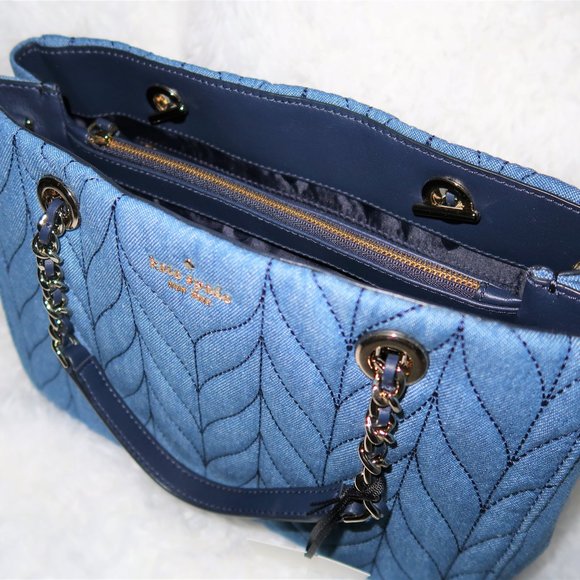 SOLD!!!Kate Spade Briar Lane Denim Satchel - Picture 6 of 12